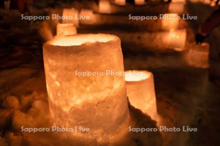 定山渓温泉雪灯路