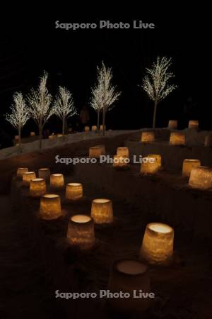 定山渓温泉雪灯路