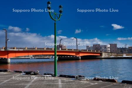 久寿里橋と釧路川