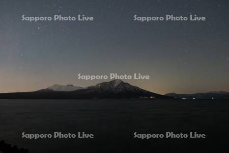 支笏湖と風不死岳と樽前山