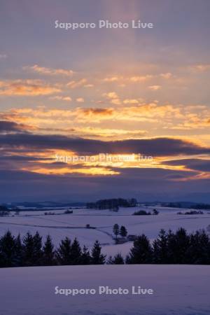 新栄の丘より朝焼け