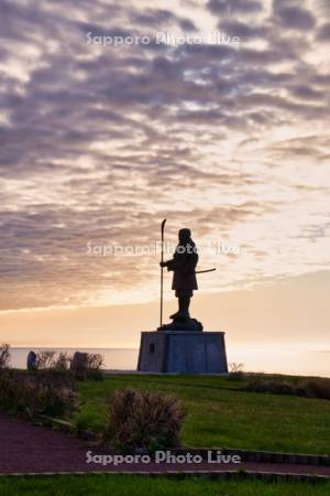 弁慶岬の弁慶像