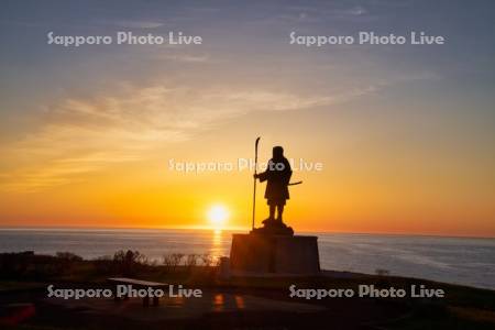 弁慶岬の弁慶像