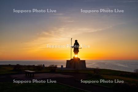 弁慶岬の弁慶像