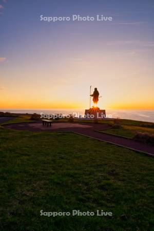 弁慶岬の弁慶像