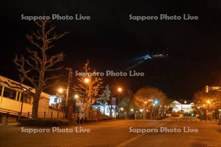 基坂と函館山夜景