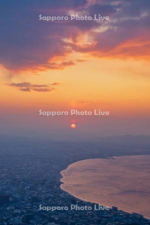 函館山より市街展望日の出