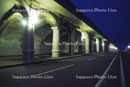 稚内北防波堤ドーム　ライトアップ