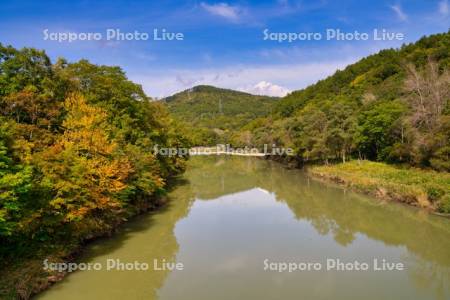 野花南大橋より空知川