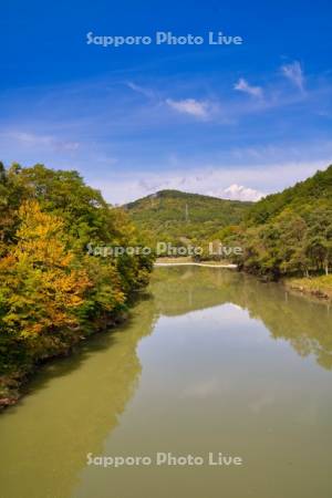 野花南大橋より空知川