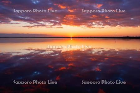 ウトナイ湖の日の出