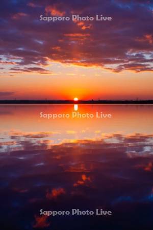 ウトナイ湖の日の出