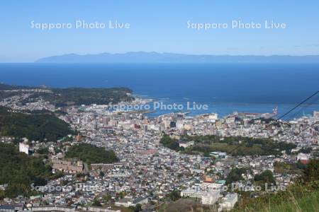 天狗山より石狩湾～増毛連山
