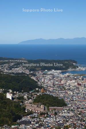 天狗山より石狩湾～増毛連山