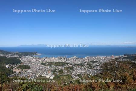 天狗山より石狩湾～増毛連山