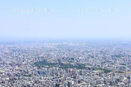 中島公園～豊平川～中の島　市街展望