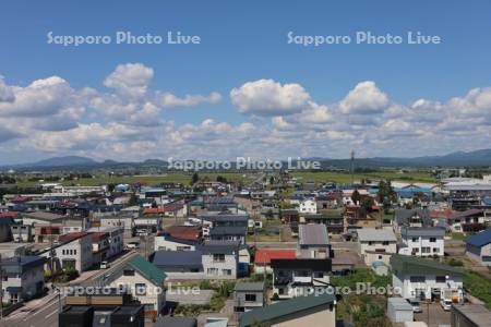 秩父別の住宅地　三角屋根